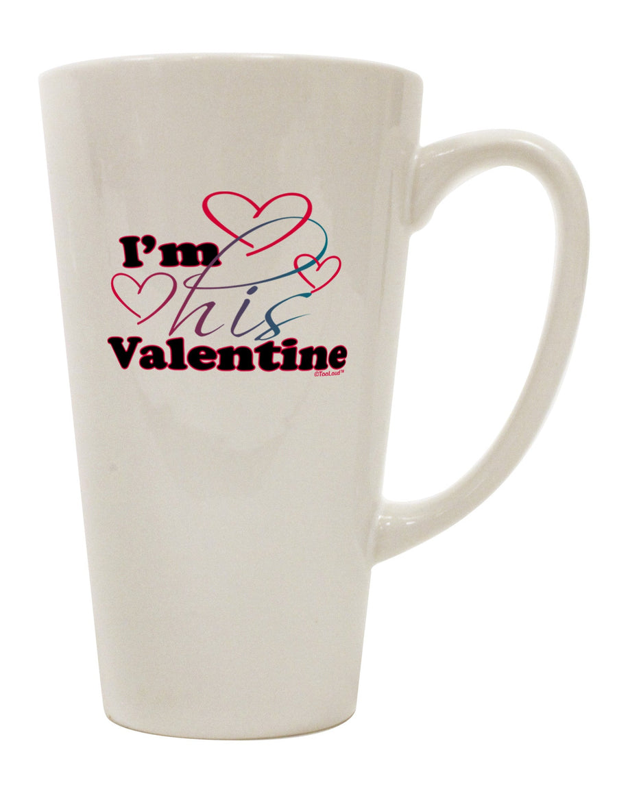 Valentine's Day Conical Latte Coffee Mug - Expertly Crafted for Him - TooLoud-Conical Latte Mug-TooLoud-White-Davson Sales