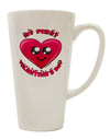 Valentine's Day Conical Latte Coffee Mug - Expertly Crafted for Your First Celebration-Conical Latte Mug-TooLoud-White-Davson Sales