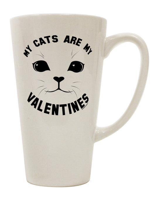 Valentine's Day Delight 16 Ounce Conical Latte Coffee Mug - Expertly Crafted by TooLoud-Conical Latte Mug-TooLoud-White-Davson Sales
