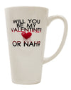 Valentine's Day Delight 16 Ounce Conical Latte Coffee Mug - TooLoud-Conical Latte Mug-TooLoud-White-Davson Sales