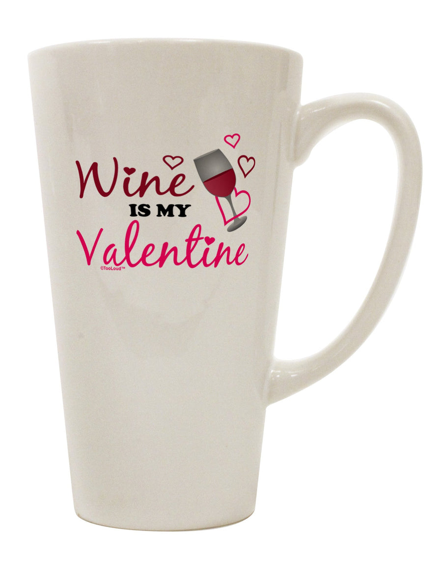 Valentine's Day Delight - 16 Ounce Conical Latte Coffee Mug TooLoud-Conical Latte Mug-TooLoud-White-Davson Sales