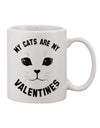 Valentine's Day Delight: Exquisite 11 oz Printed Coffee Mug for Feline Lovers - TooLoud-11 OZ Coffee Mug-TooLoud-White-Davson Sales