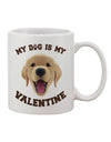 Valentine's Day Gold Yellow Printed 11 oz Coffee Mug - Perfect for Dog Lovers TooLoud-11 OZ Coffee Mug-TooLoud-White-Davson Sales