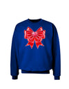 Valentine's Day Heart Bow Adult Dark Sweatshirt-Sweatshirts-TooLoud-Deep-Royal-Blue-Small-Davson Sales