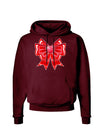 Valentine's Day Heart Bow Dark Hoodie Sweatshirt-Hoodie-TooLoud-Maroon-Small-Davson Sales