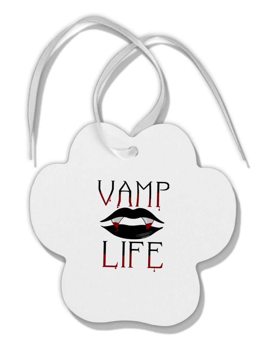 Vamp Life Paw Print Shaped Ornament-Ornament-TooLoud-White-Davson Sales