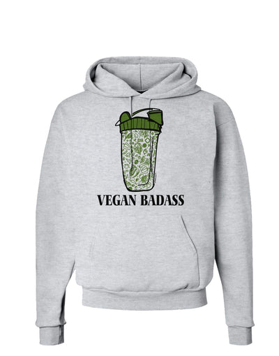 Vegan Badass Bottle Print Hoodie Sweatshirt-Hoodie-TooLoud-AshGray-Small-Davson Sales