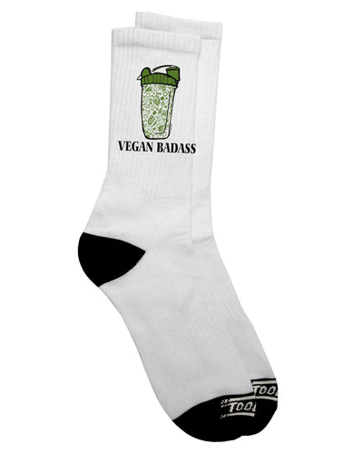 Vegan Blender Bottle Dark Adult Socks - A Stylish Choice for the Health-Conscious Individual - TooLoud-Socks-TooLoud-Crew-Ladies-4-6-Davson Sales