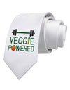 Veggie Powered Printed White Necktie