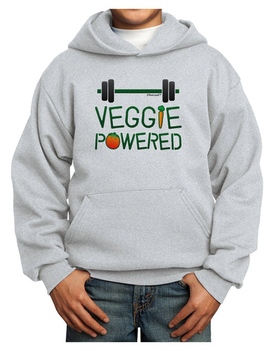 Veggie Powered Youth Hoodie Pullover Sweatshirt-Youth Hoodie-TooLoud-Ash-XS-Davson Sales