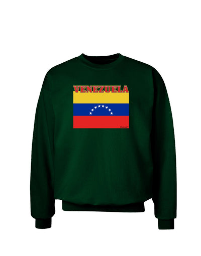 Venezuela Flag Adult Dark Sweatshirt-Sweatshirt-TooLoud-Deep-Forest-Green-Small-Davson Sales
