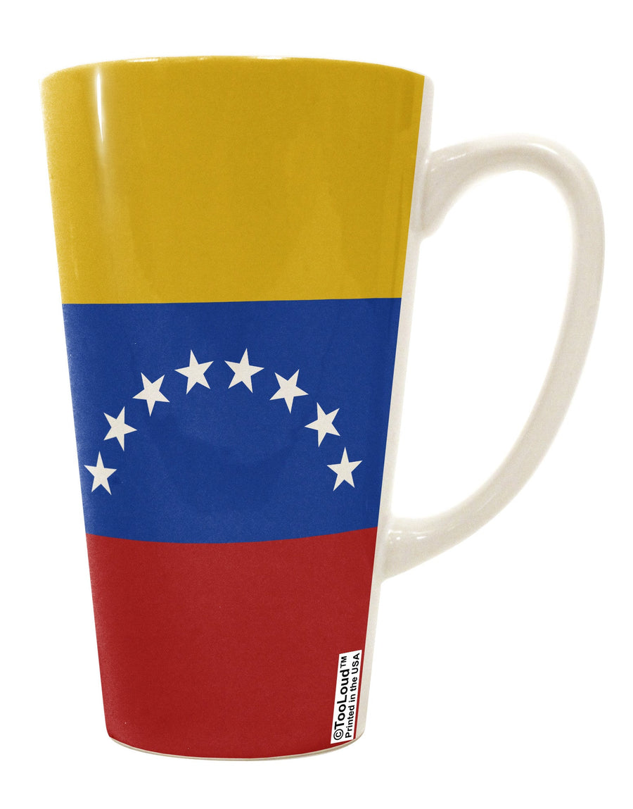 Venezuela Flag AOP 16 Ounce Conical Latte Coffee Mug - Expertly Crafted Drinkware-Conical Latte Mug-TooLoud-White-Davson Sales