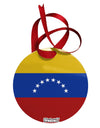 Venezuela Flag AOP Circular Metal Ornament All Over Print by TooLoud-Ornament-TooLoud-White-Davson Sales