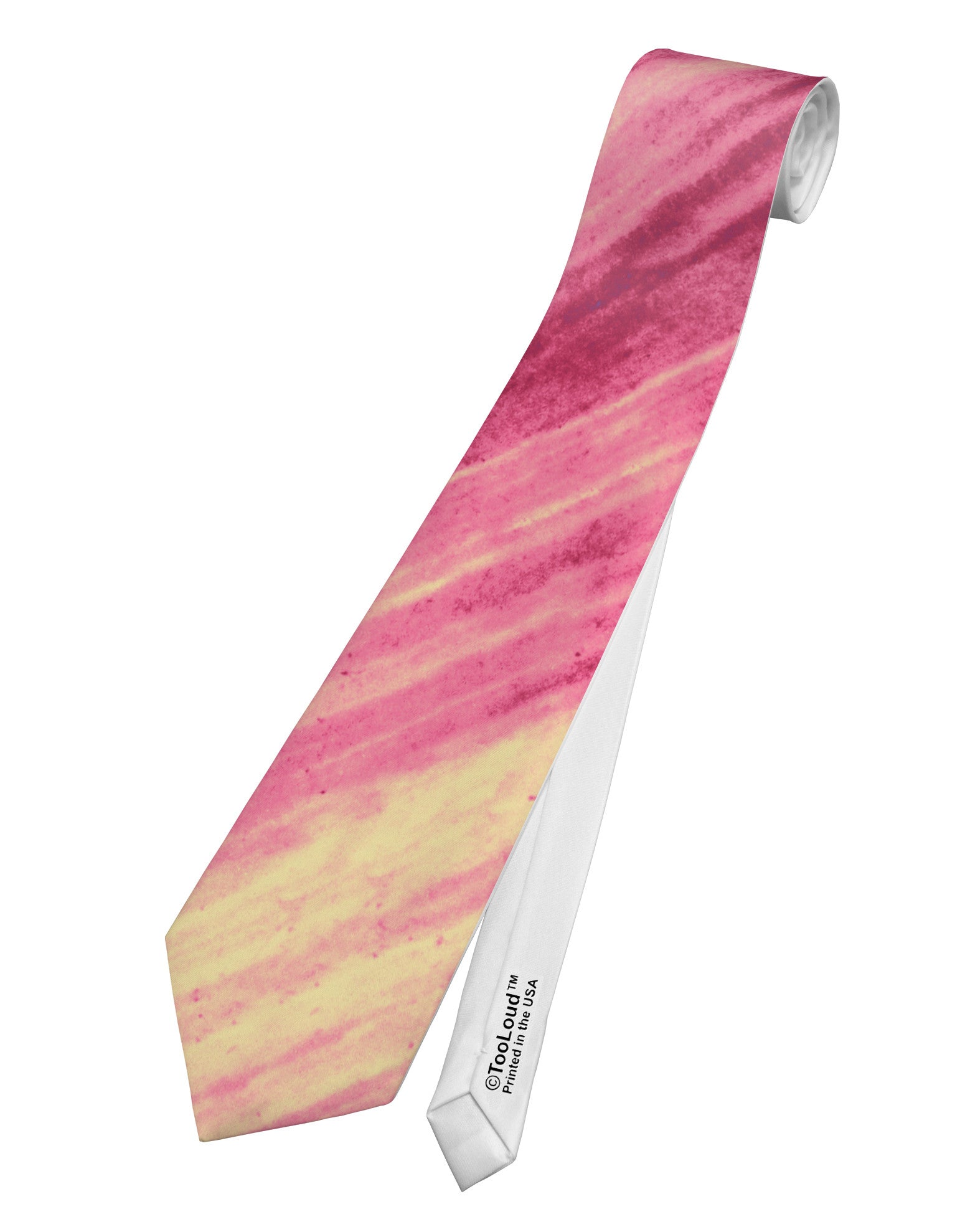 Venus Storm Abstract Printed White Necktie All Over Print by