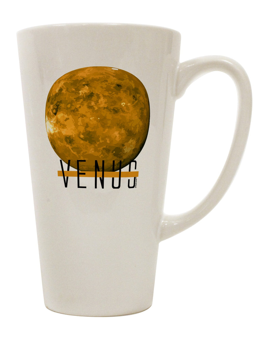 Venusian Elegance: 16 Ounce Conical Latte Coffee Mug - TooLoud-Conical Latte Mug-TooLoud-White-Davson Sales