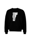 Vermont - United States Shape Adult Dark Sweatshirt by TooLoud-Sweatshirts-TooLoud-Black-Small-Davson Sales