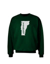 Vermont - United States Shape Adult Dark Sweatshirt by TooLoud-Sweatshirts-TooLoud-Deep-Forest-Green-Small-Davson Sales