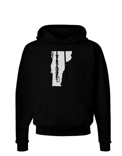 Vermont - United States Shape Dark Hoodie Sweatshirt by TooLoud-Hoodie-TooLoud-Black-Small-Davson Sales