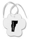 Vermont - United States Shape Paw Print Shaped Ornament by TooLoud-Ornament-TooLoud-White-Davson Sales