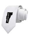 Vermont - United States Shape Printed White Necktie by TooLoud