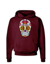 Version 1 Colorful Day of the Dead Calavera Dark Hoodie Sweatshirt-Hoodie-TooLoud-Maroon-Small-Davson Sales