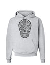 Version 10 Grayscale Day of the Dead Calavera Hoodie Sweatshirt-Hoodie-TooLoud-AshGray-Small-Davson Sales