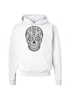 Version 10 Grayscale Day of the Dead Calavera Hoodie Sweatshirt-Hoodie-TooLoud-White-Small-Davson Sales