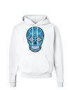 Version 3 Blue Day of the Dead Calavera Hoodie Sweatshirt-Hoodie-TooLoud-White-Small-Davson Sales