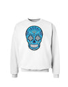 Version 3 Blue Day of the Dead Calavera Sweatshirt-Sweatshirts-TooLoud-White-Small-Davson Sales