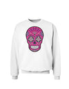 Version 4 Pink Day of the Dead Calavera Sweatshirt-Sweatshirts-TooLoud-White-Small-Davson Sales