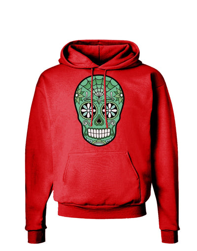 Version 5 Green Day of the Dead Calavera Dark Hoodie Sweatshirt-Hoodie-TooLoud-Red-Small-Davson Sales