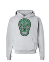 Version 5 Green Day of the Dead Calavera Hoodie Sweatshirt-Hoodie-TooLoud-AshGray-Small-Davson Sales