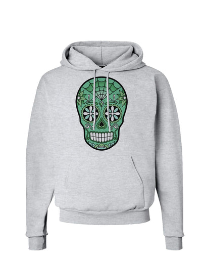 Version 5 Green Day of the Dead Calavera Hoodie Sweatshirt-Hoodie-TooLoud-AshGray-Small-Davson Sales