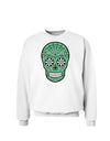 Version 5 Green Day of the Dead Calavera Sweatshirt-Sweatshirts-TooLoud-White-Small-Davson Sales