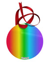 Vertical Rainbow Gradient Circular Metal Ornament All Over Print by TooLoud-Ornament-TooLoud-White-Davson Sales
