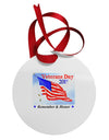 Veterans Day 2015 WaterColor Circular Metal Ornament-Ornament-TooLoud-White-Davson Sales