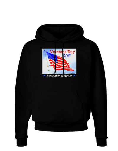 Veterans Day 2015 WaterColor Dark Hoodie Sweatshirt-Hoodie-TooLoud-Black-Small-Davson Sales