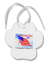 Veterans Day 2015 WaterColor Paw Print Shaped Ornament-Ornament-TooLoud-White-Davson Sales