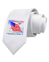 Veterans Day 2015 WaterColor Printed White Necktie