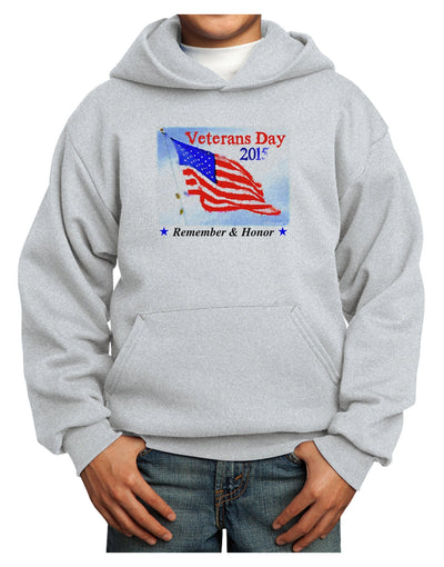 Veterans Day 2015 WaterColor Youth Hoodie Pullover Sweatshirt-Youth Hoodie-TooLoud-Ash-XS-Davson Sales