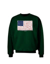 Veterans Scripted Flag Adult Dark Sweatshirt-Sweatshirts-TooLoud-Deep-Forest-Green-Small-Davson Sales