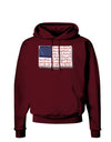 Veterans Scripted Flag Dark Hoodie Sweatshirt-Hoodie-TooLoud-Maroon-Small-Davson Sales