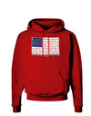 Veterans Scripted Flag Dark Hoodie Sweatshirt-Hoodie-TooLoud-Red-Small-Davson Sales