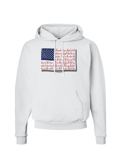 Veterans Scripted Flag Hoodie Sweatshirt-Hoodie-TooLoud-White-Small-Davson Sales