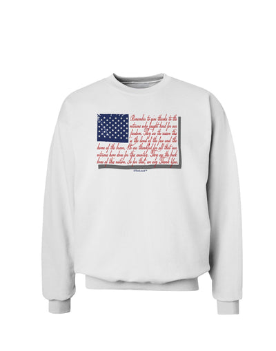 Veterans Scripted Flag Sweatshirt-Sweatshirts-TooLoud-White-Small-Davson Sales