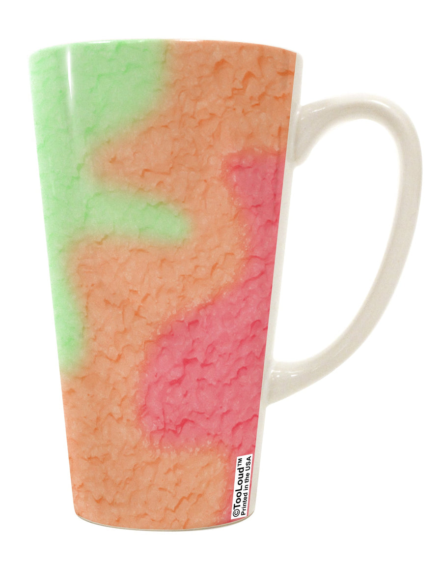 Vibrant and Refreshing 16 Ounce Conical Latte Coffee Mug with Rainbow Sherbet All Over Print - Expertly Crafted by TooLoud-Conical Latte Mug-TooLoud-White-Davson Sales