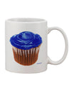 Vibrant Blue Cupcake Design on a Generously Sized 11 OZ Coffee Mug - Expertly Crafted by TooLoud-TooLoud-White-Davson Sales