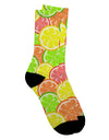 Vibrant Citrus Fruit Adult Crew Socks with All-Over Print - TooLoud-Socks-TooLoud-White-Ladies-4-6-Davson Sales