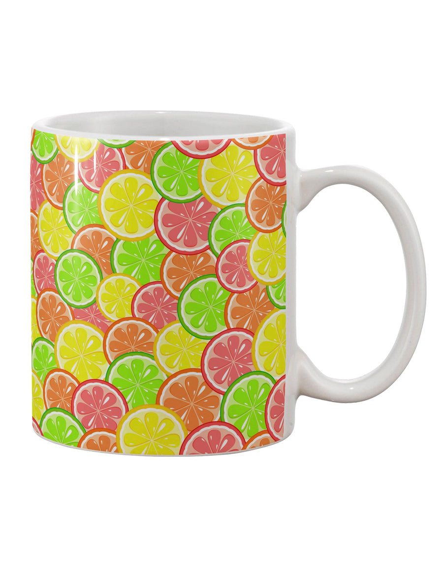 Vibrant Citrus Fruit Patterned 11 oz Coffee Mug - TooLoud-11 OZ Coffee Mug-TooLoud-White-Davson Sales