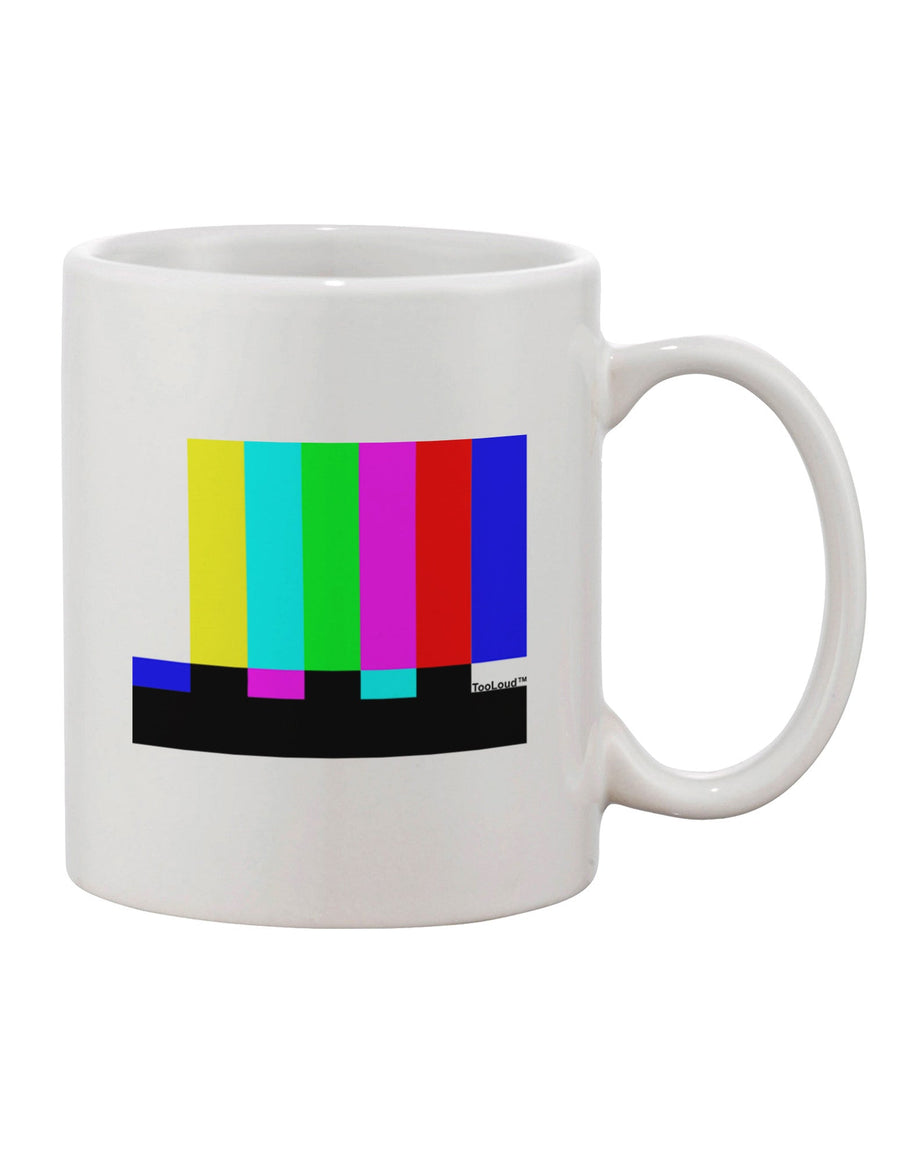 Vibrant Color Bars Test Signal Printed 11 oz Coffee Mug - Expertly Crafted Drinkware-11 OZ Coffee Mug-TooLoud-White-Davson Sales